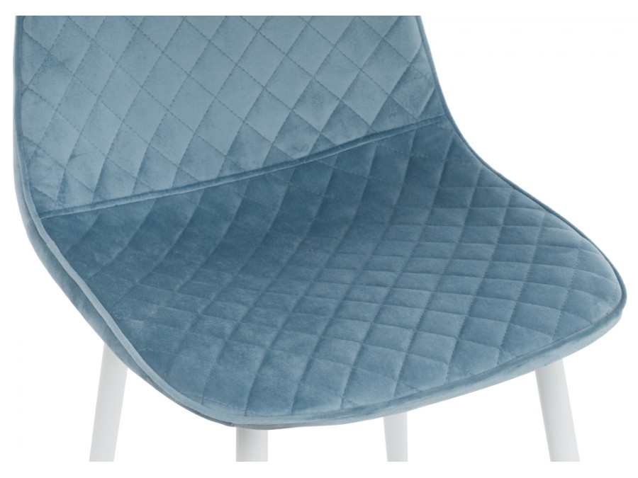 Стул на металлокаркасе Capri blue / white