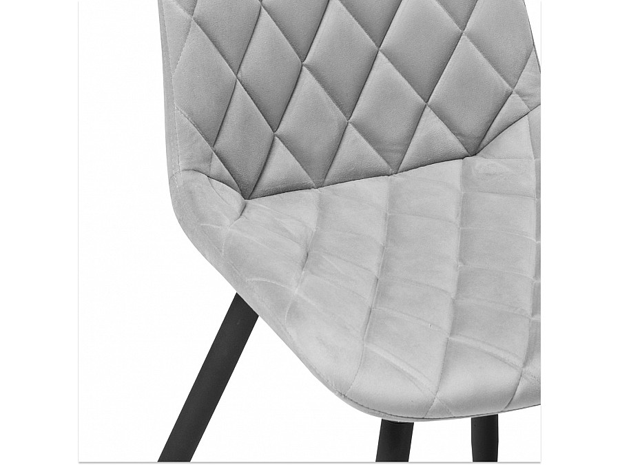 Стул на металлокаркасе Баодин К крутящийся светло-серый / черный