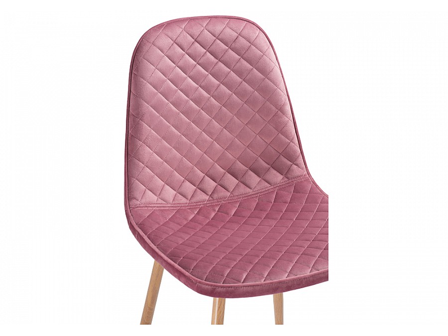 Стул на металлокаркасе Capri pink / wood