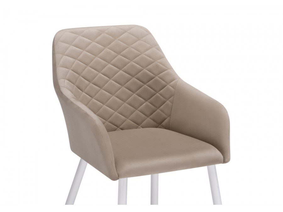 Стул на металлокаркасе Стив бежевый / белый