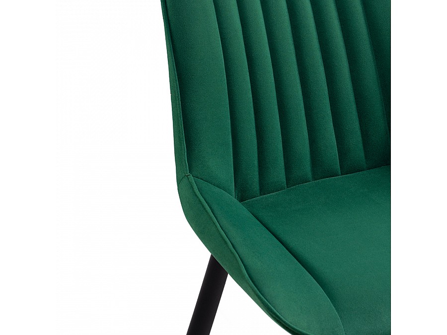 Стул на металлокаркасе Седа велюр зеленый / черный