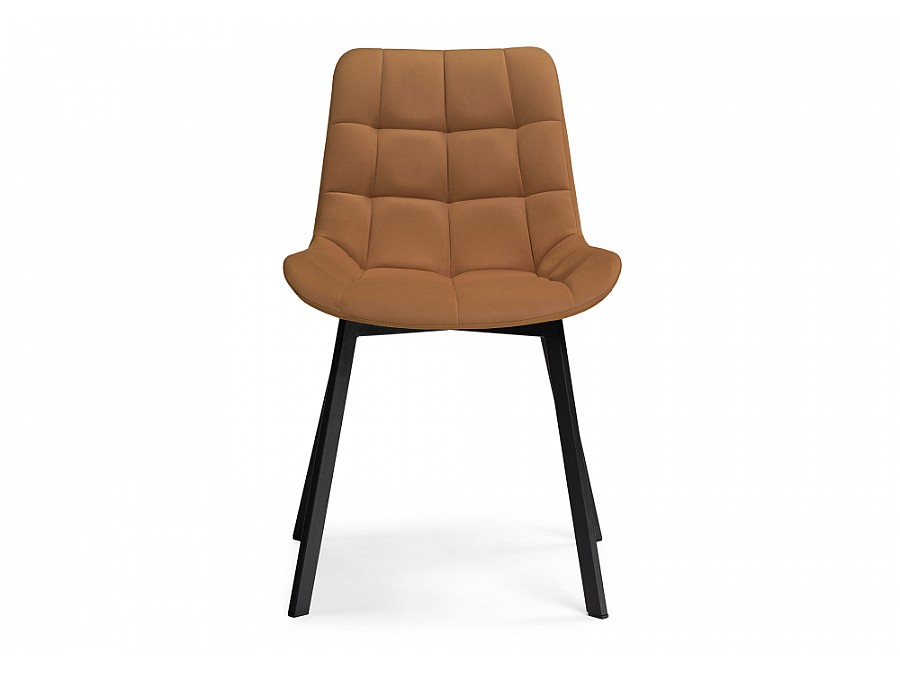 Стул на металлокаркасе Челси кирпичный / черный