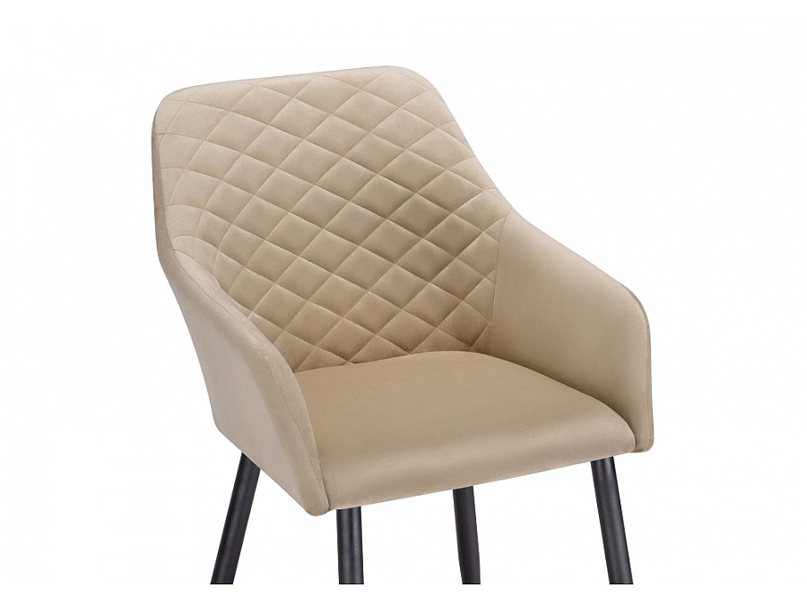 Стул на металлокаркасе Стив бежевое / черное