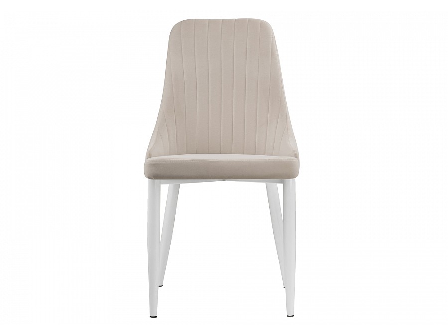 Стул на металлокаркасе Kora white / beige