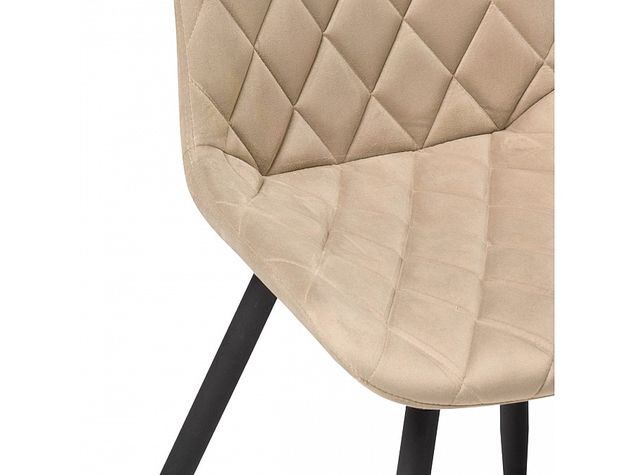 Стул на металлокаркасе Баодин К крутящийся бежевый / черный