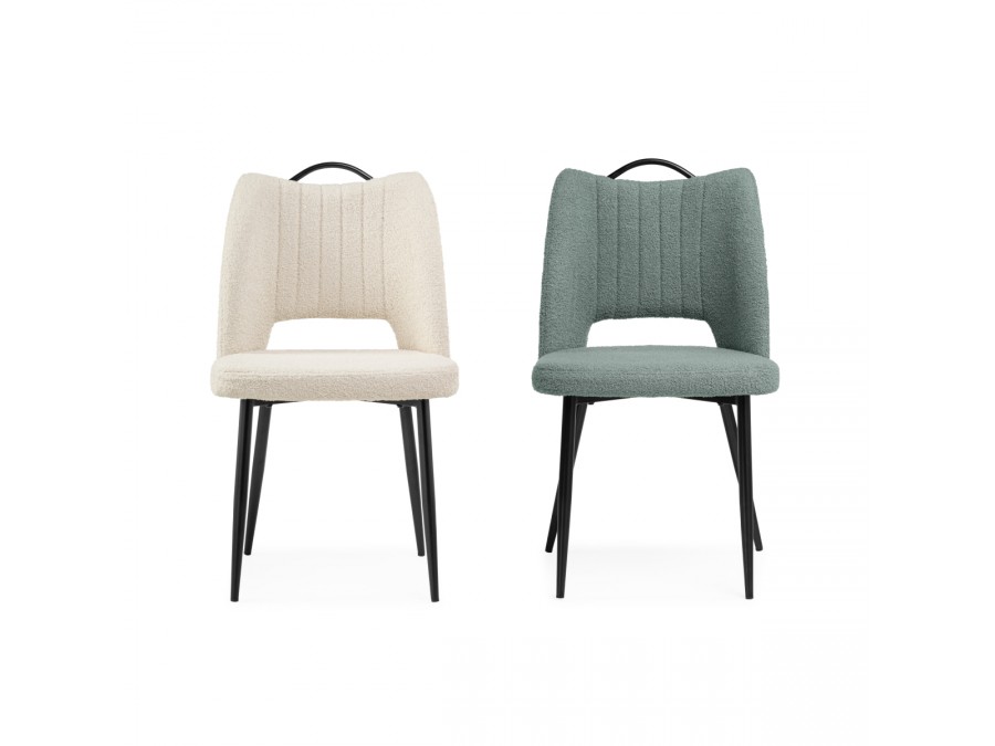 Стул на металлокаркасе Barton beige / black