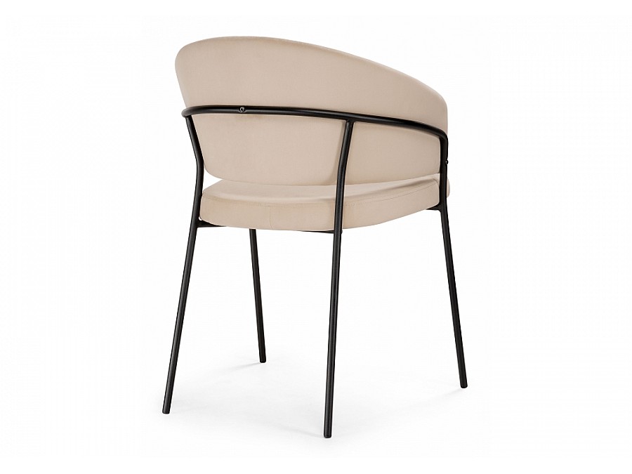 Стул на металлокаркасе Лео бежевый brandy light 2 / черный