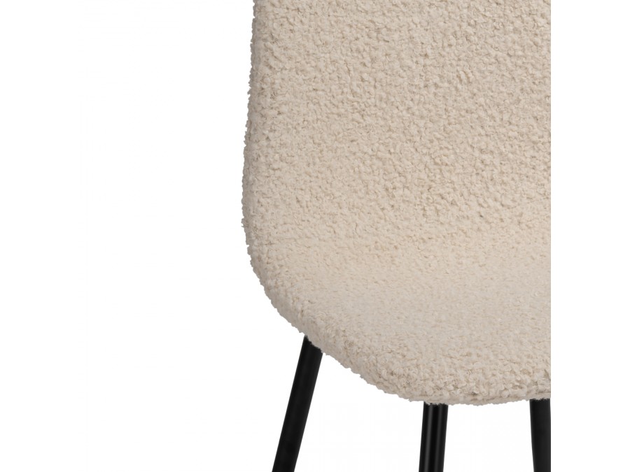 Стул на металлокаркасе Lilu white / black