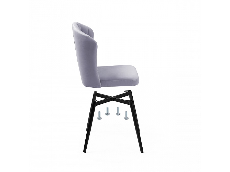 Стул на металлокаркасе Алиссум velutto 49 / черный