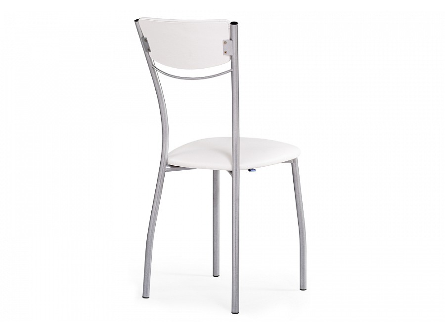 Стул на металлокаркасе Goki с мягкой спинкой белый полимер / светлый мусс