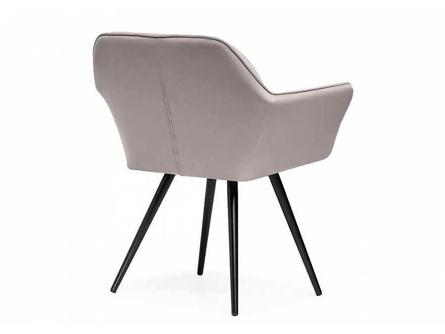 Стул на металлокаркасе Ямес серый / черный глянец