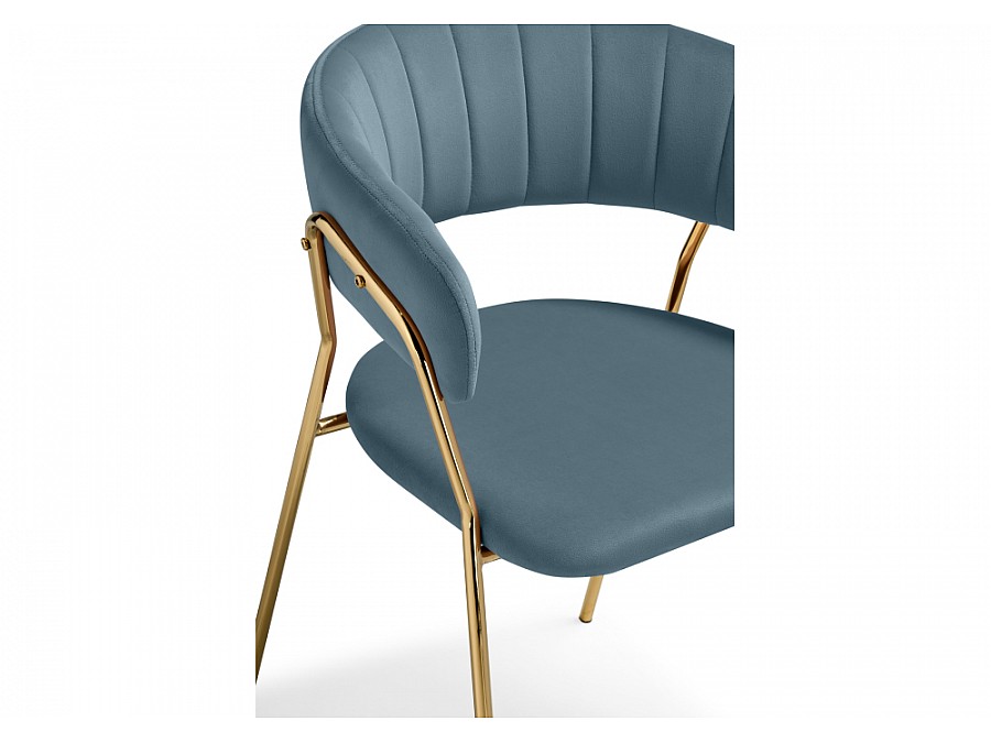 Стул на металлокаркасе Kamelia 1 light blue /gold
