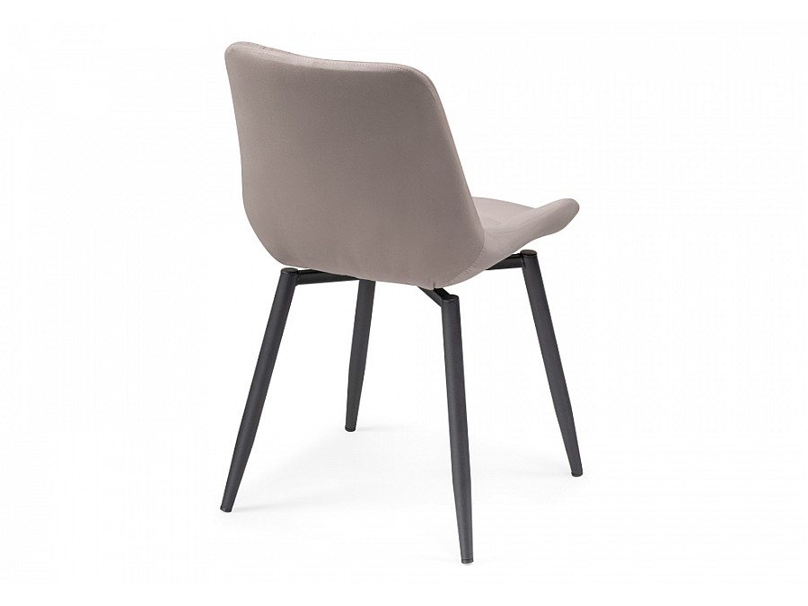 Стул на металлокаркасе Челси крутящийся велюр латте / черный