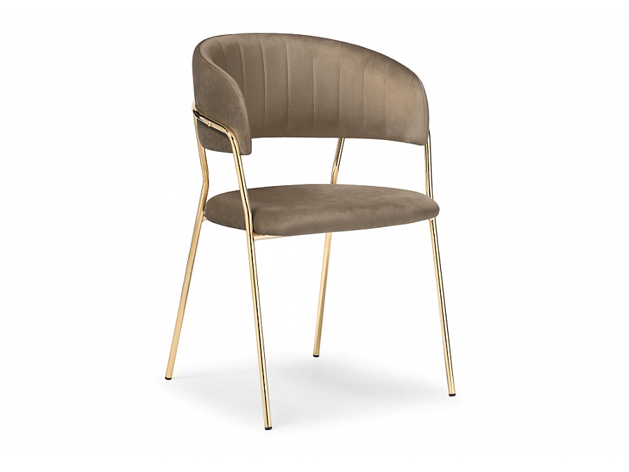 Стул на металлокаркасе Kamelia cappuccino / gold