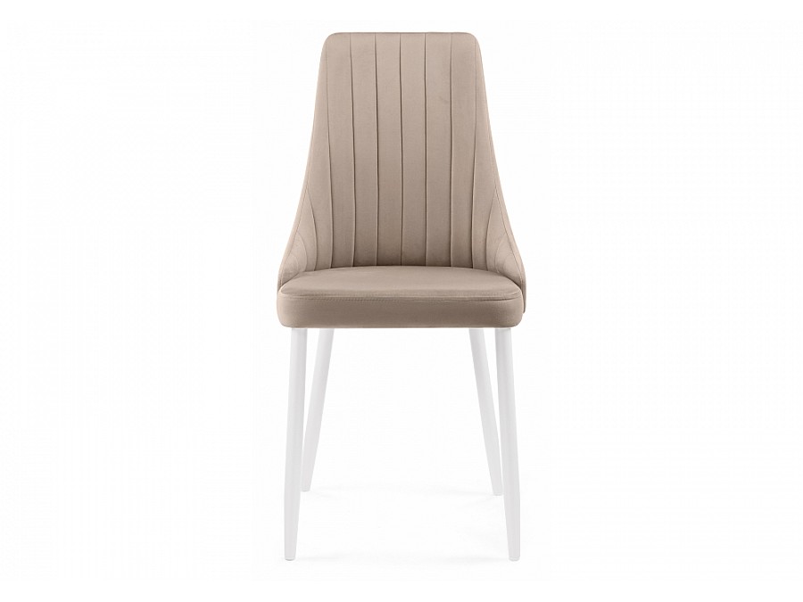 Стул на металлокаркасе Кора бежевый / белый