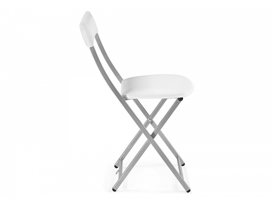 Стул на металлокаркасе Elevis белый полимер / светлый мусс