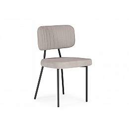 Стул на металлокаркасе Вакао латте brendy smoke 04 / черный