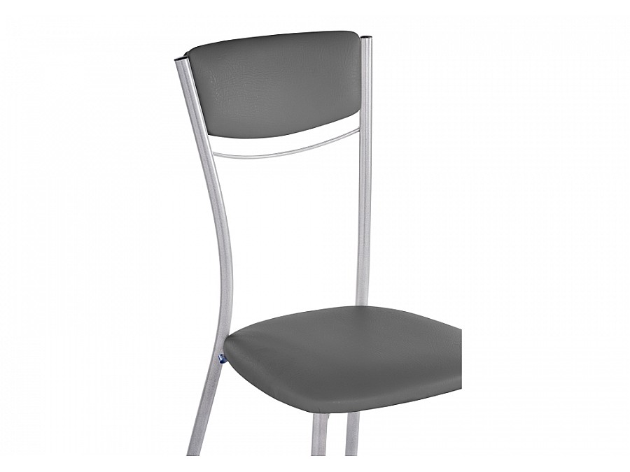 Стул на металлокаркасе Goki с мягкой спинкой серый полимер / светлый мусс