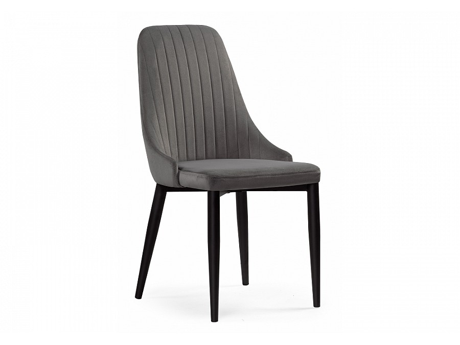 Стул на металлокаркасе Kora dark gray / black