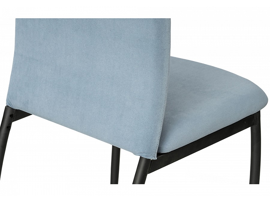 Стул на металлокаркасе Tod light blue / black