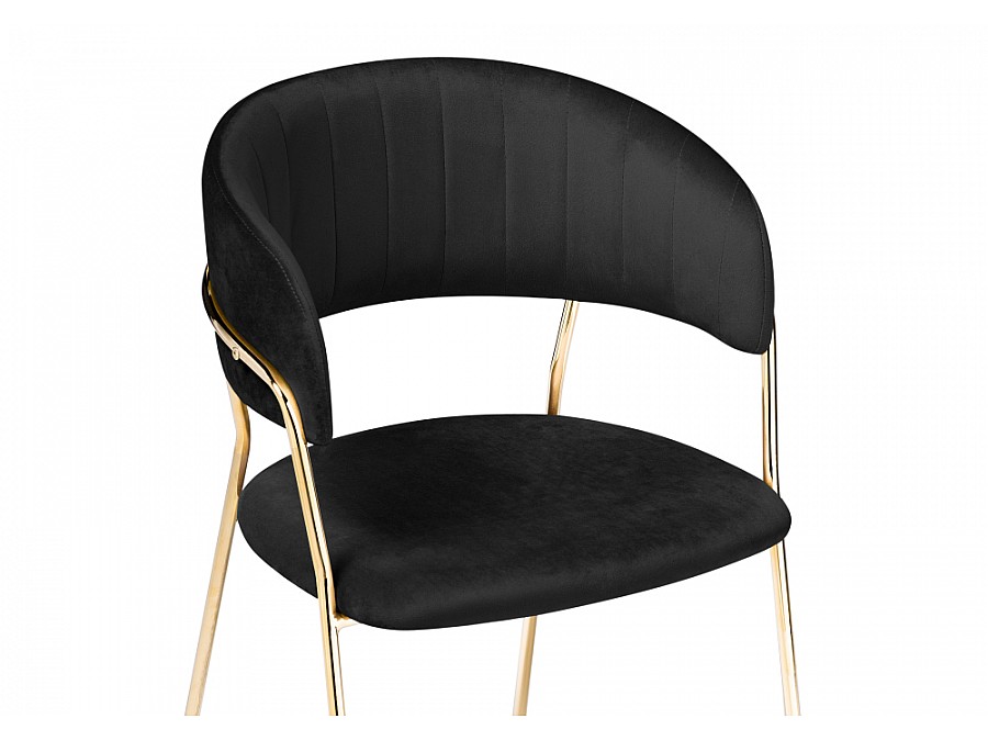 Стул на металлокаркасе Kamelia black / gold
