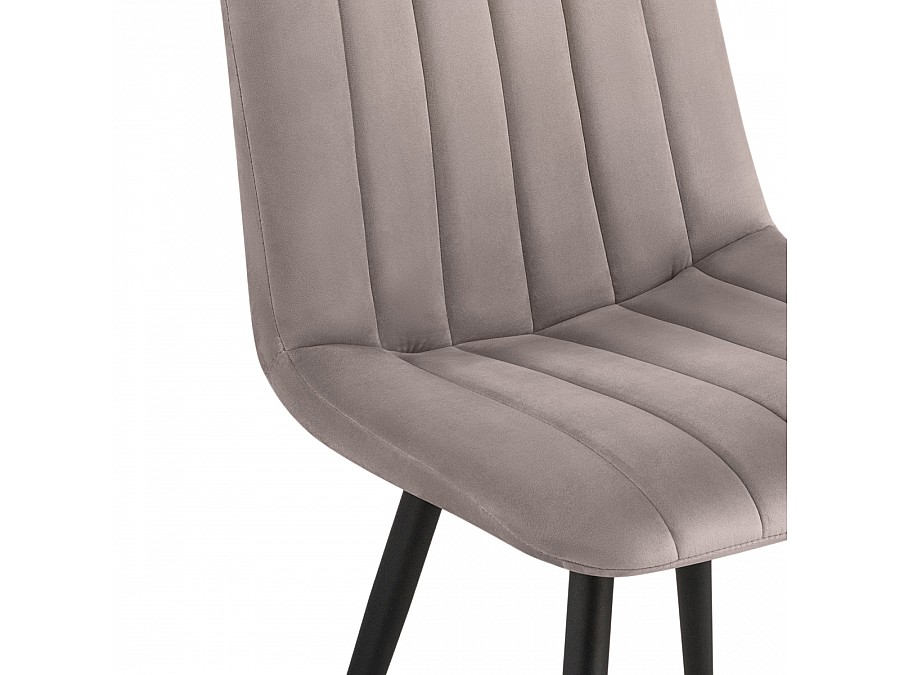 Стул на металлокаркасе Дани латте велюр velutto 08 / черный