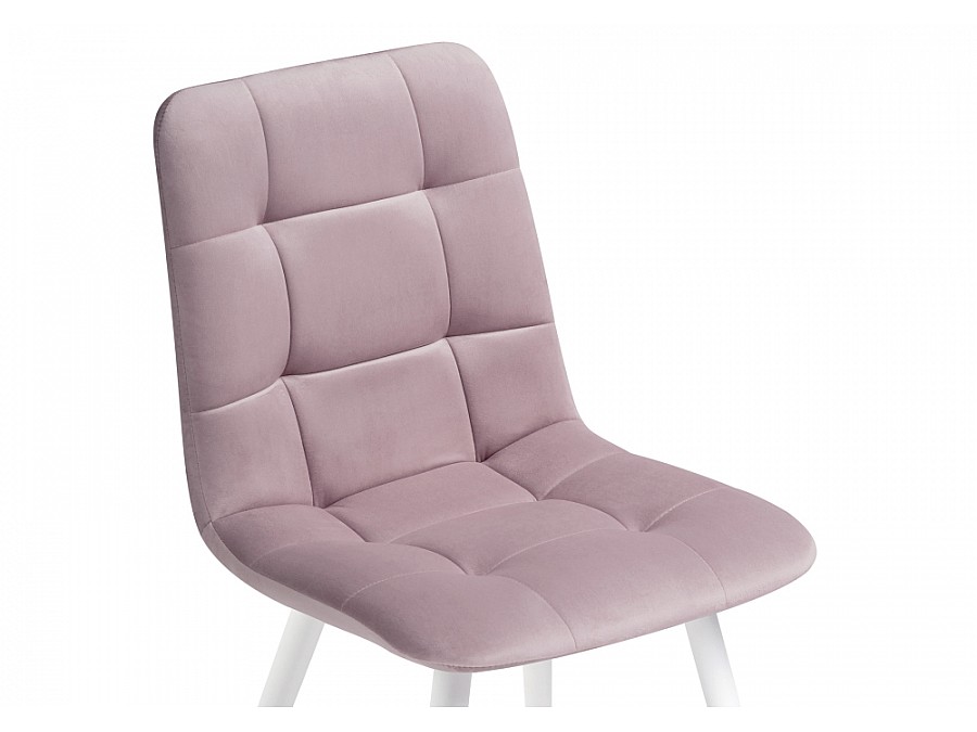 Стул на металлокаркасе Чилли К розовый / белый