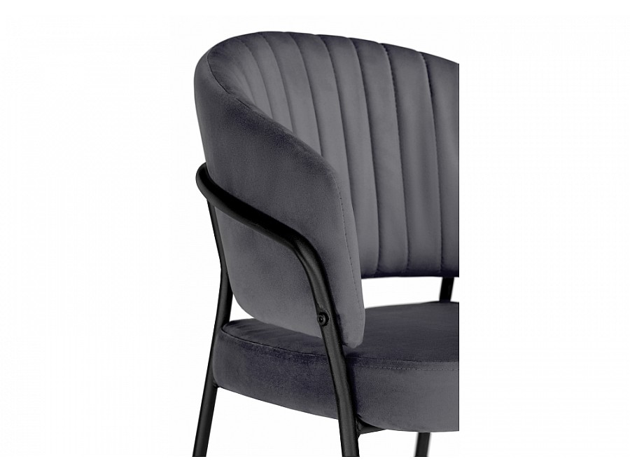 Стул на металлокаркасе Лео антрацитовый brandy light 28 / черный