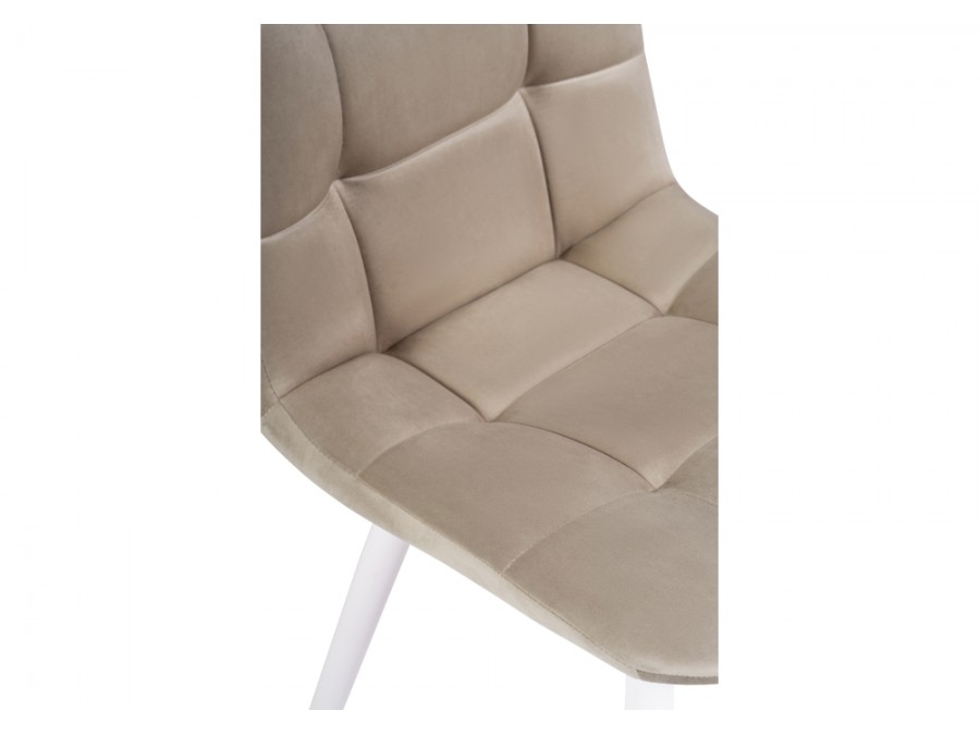 Стул на металлокаркасе Чилли К бежевый / белый