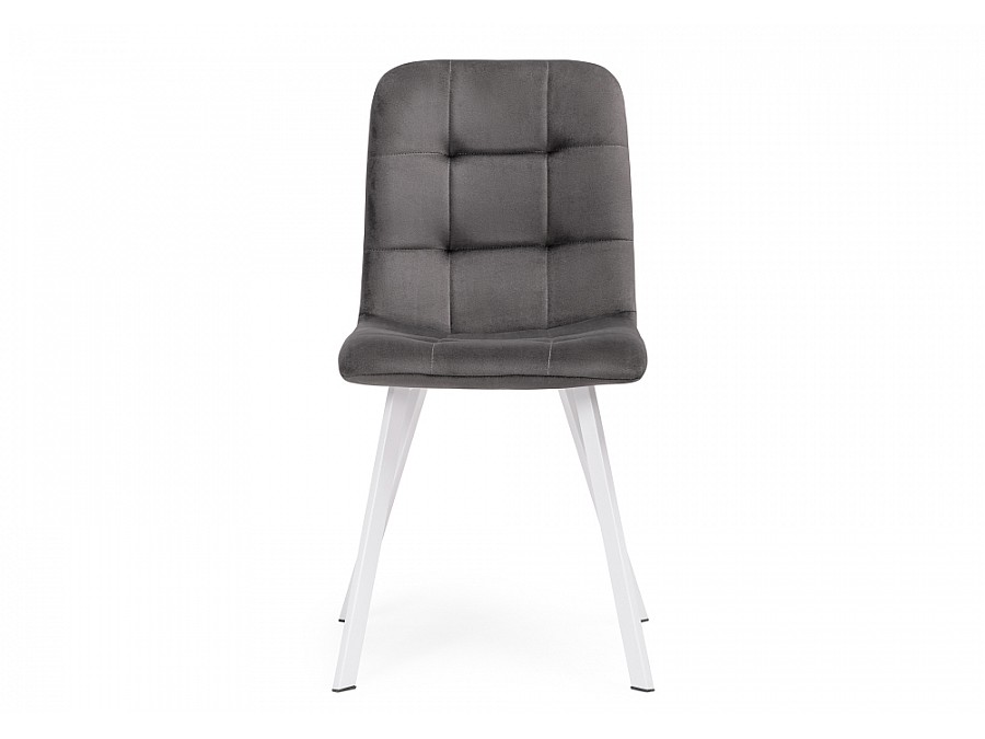 Стул на металлокаркасе Bruk dark gray / white
