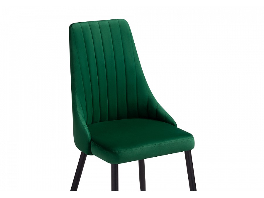 Стул на металлокаркасе Кора зеленый / черный