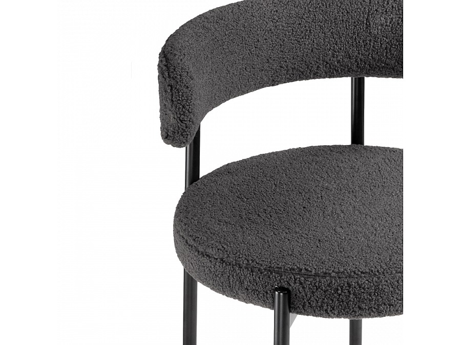 Стул на металлокаркасе Rudi dark gray / black