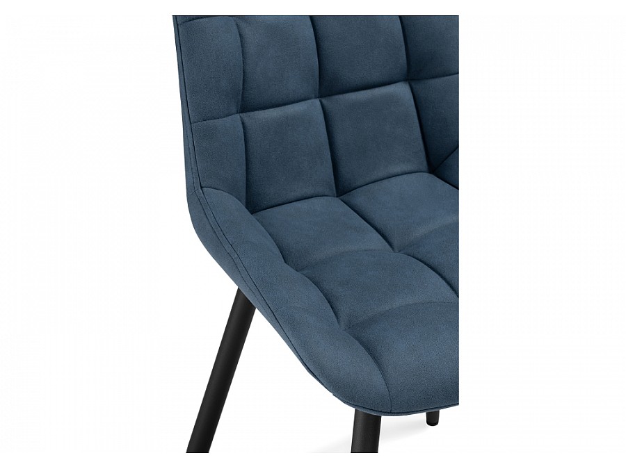 Стул на металлокаркасе Челси синий graf 9 / черный