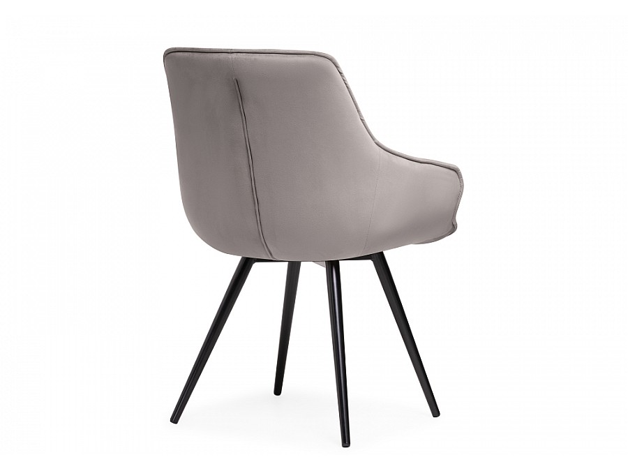 Стул на металлокаркасе Эгел серый / черный глянец