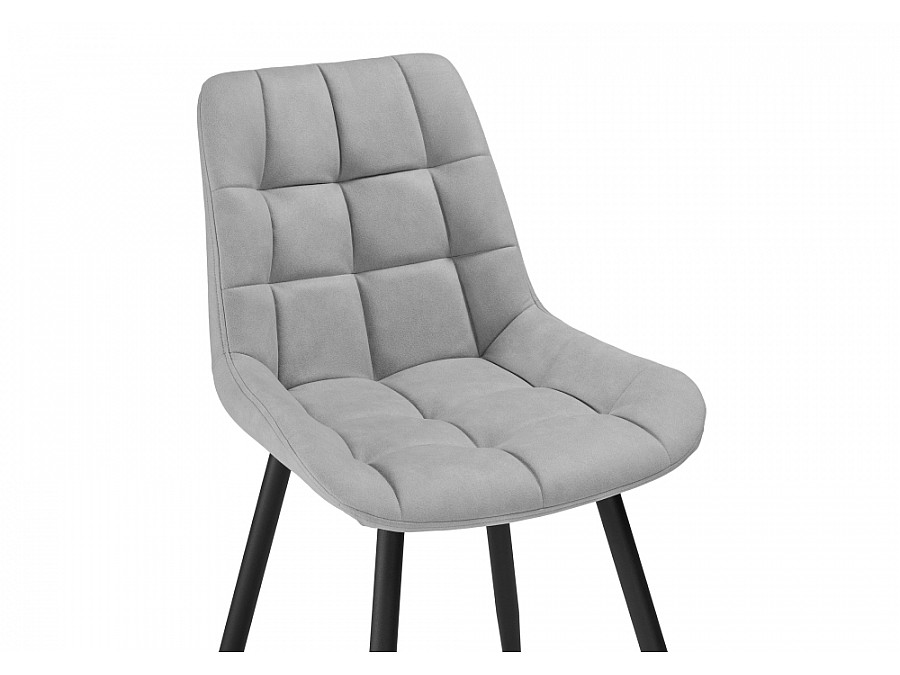 Стул на металлокаркасе Челси светло-серый graf 12 / черный