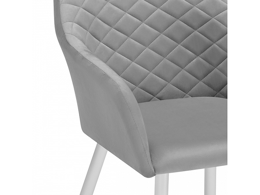 Стул на металлокаркасе Стив светло-серый / белый