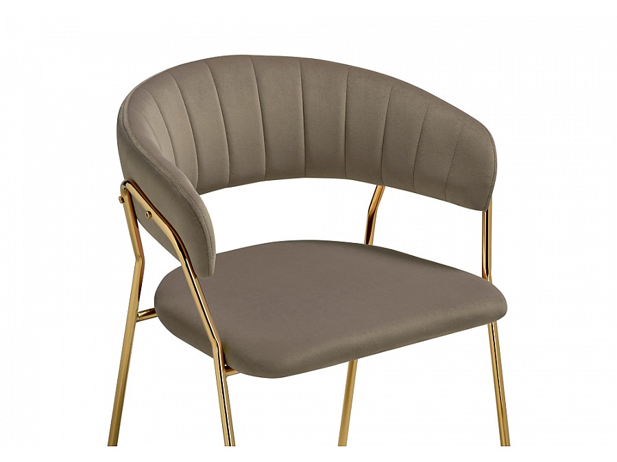 Стул на металлокаркасе Kamelia 1 cappuccino / gold