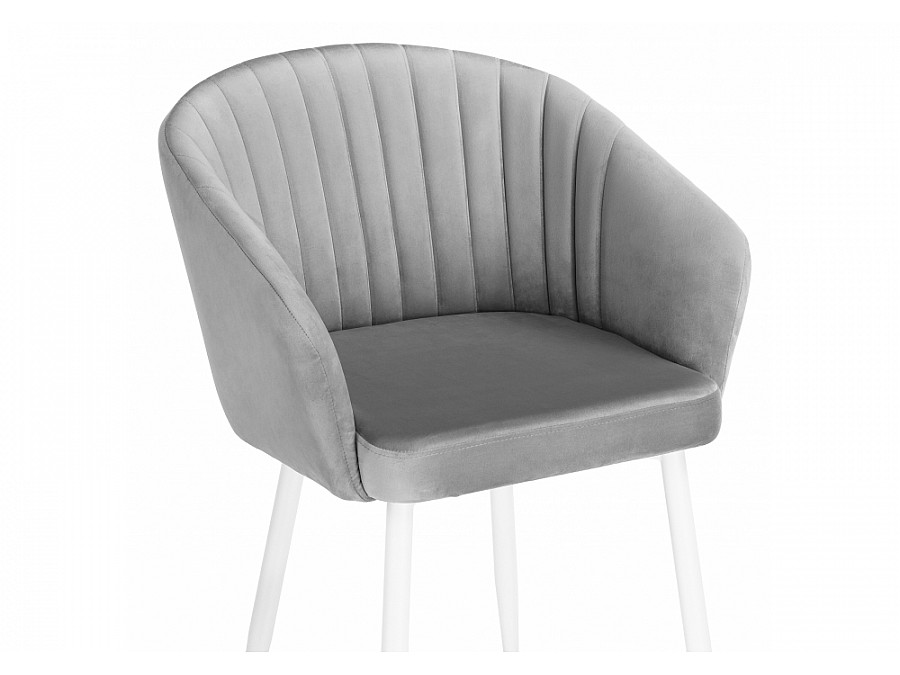 Стул на металлокаркасе Корсо светло-серое / белое