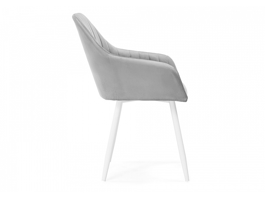 Стул на металлокаркасе Слэм крутящееся светло-серое / белое