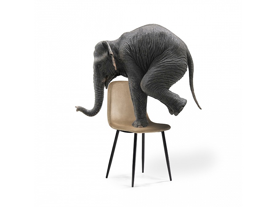 Стул на металлокаркасе Lilu dark beige / black