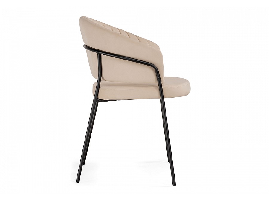 Стул на металлокаркасе Лео бежевый / черный