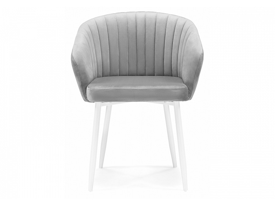 Стул на металлокаркасе Корсо светло-серое / белое