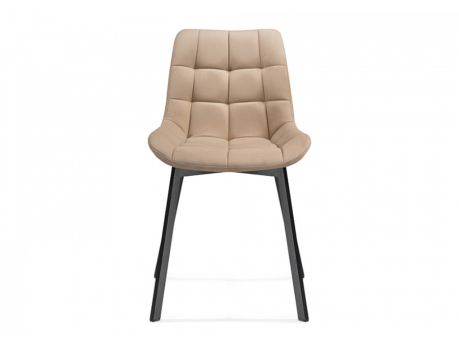 Стул на металлокаркасе Челси черный / бежевый