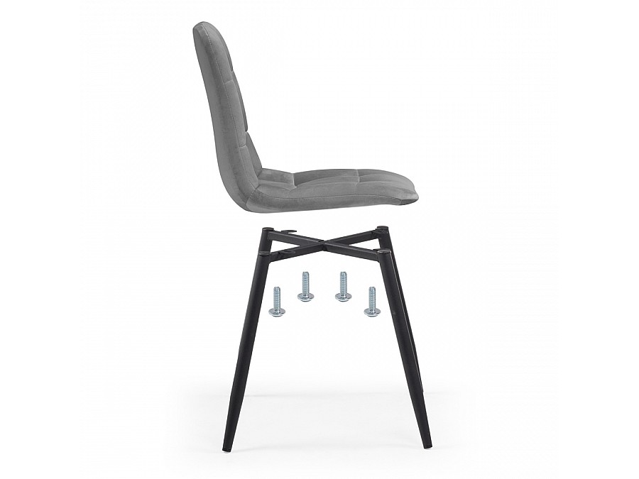 Стул на металлокаркасе Чилли К темно-серый / черный