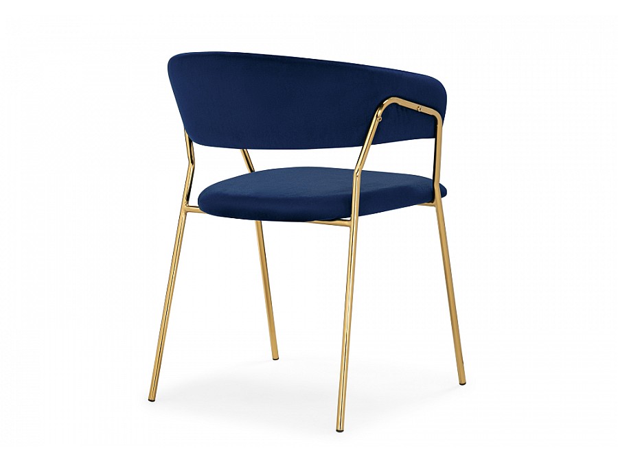 Стул на металлокаркасе Kamelia 1 dark blue / gold