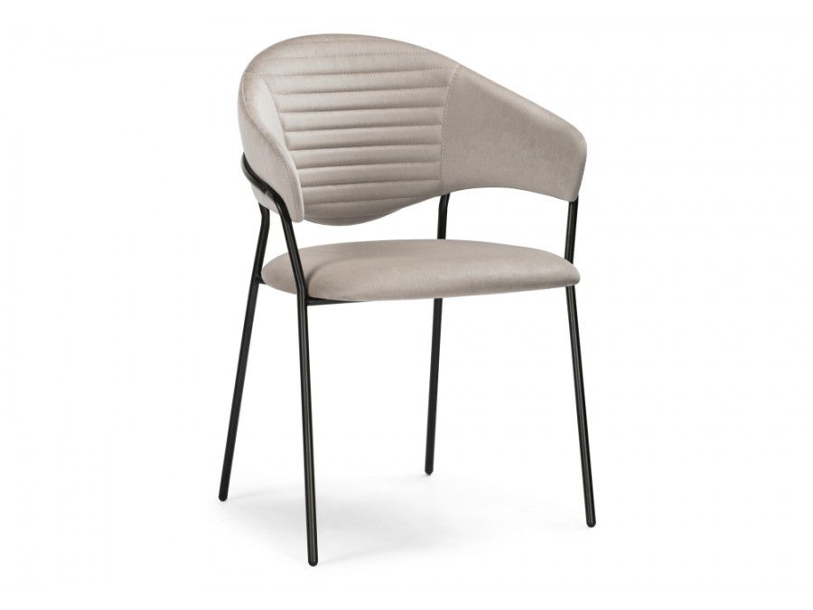 Стул на металлокаркасе Рансол дымчатый / черный глянец
