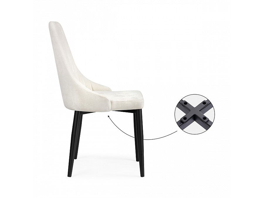Стул на металлокаркасе Kora white / black