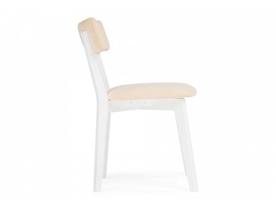 Стул деревянный Гилмар бежевый велюр / белый