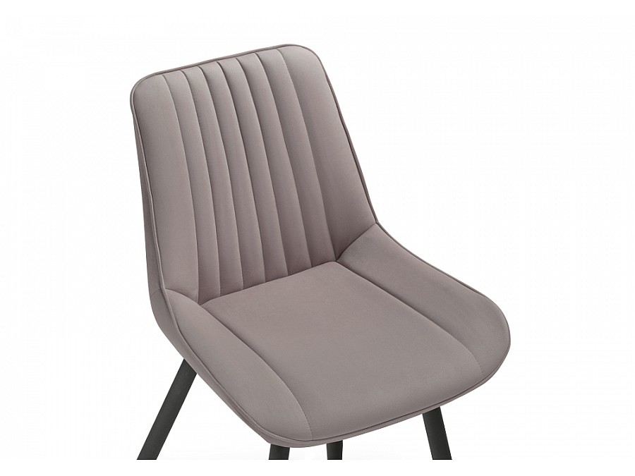 Стул на металлокаркасе Седа крутящийся велюр латте / черный