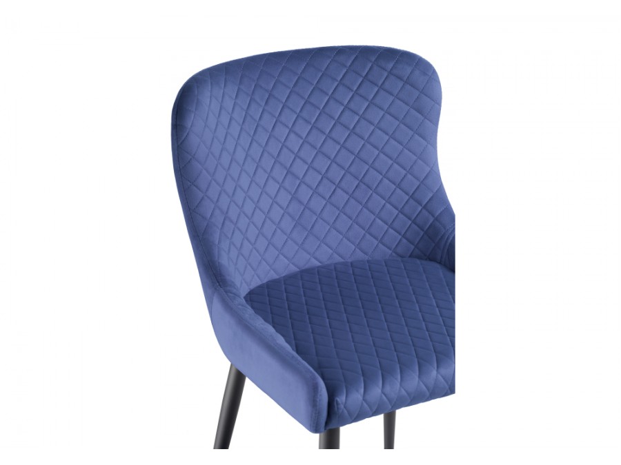 Стул на металлокаркасе Teo dark blue / black